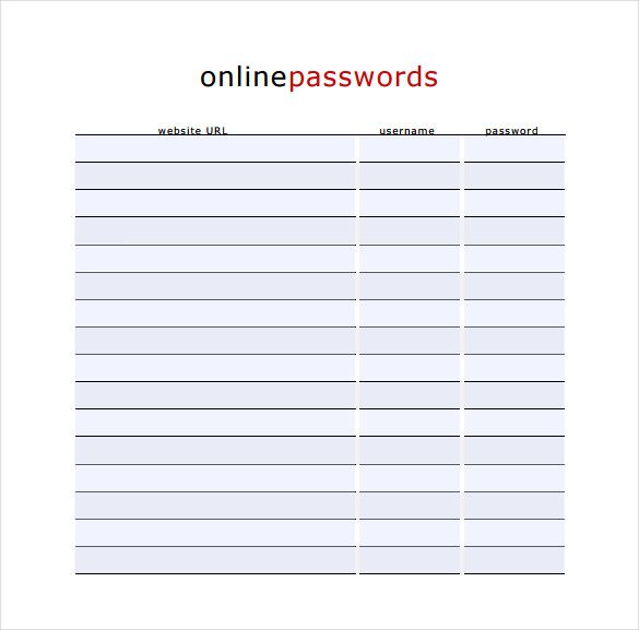 password game template sample