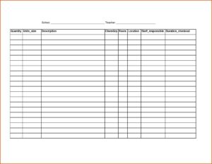 Tool Inventory Spreadsheet Excel And Tool Checklist Template