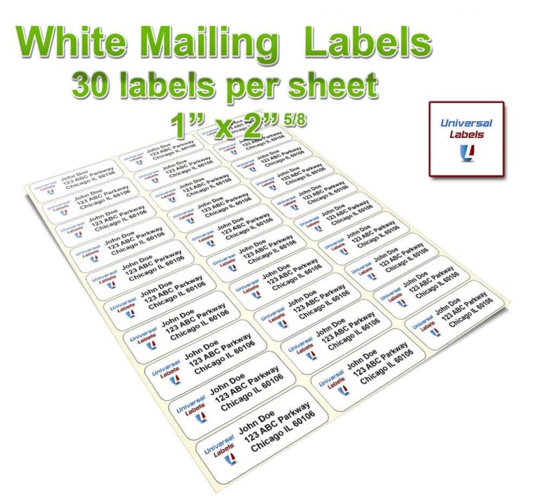 Word Template For Labels 33 Per Sheet And 20 Labels Per Page Template