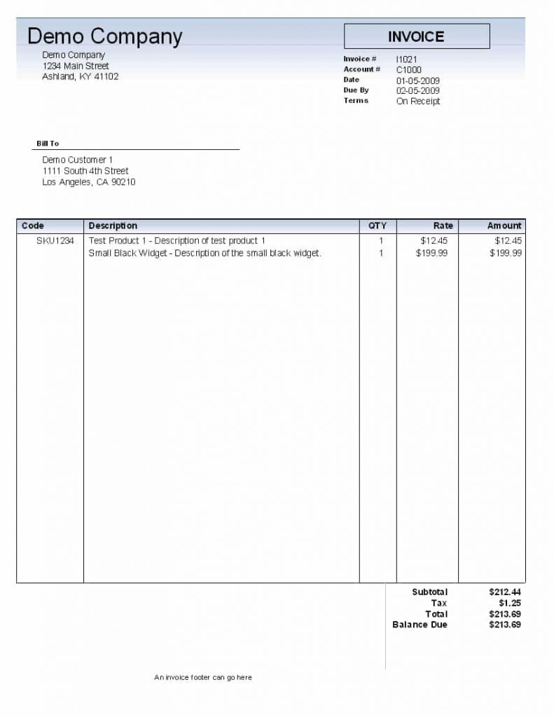 Sample Invoices For Professional Services And Sample Receipt For ...