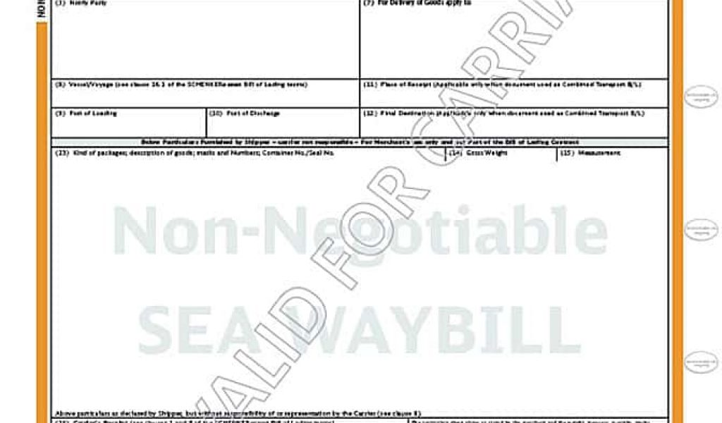 Bill Of Lading Clauses Pdf And Standard Bill Of Lading Terms And Conditions 8617