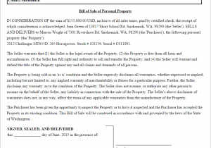 Bill Of Sale Template Pdf And Printable Bill Of Sale